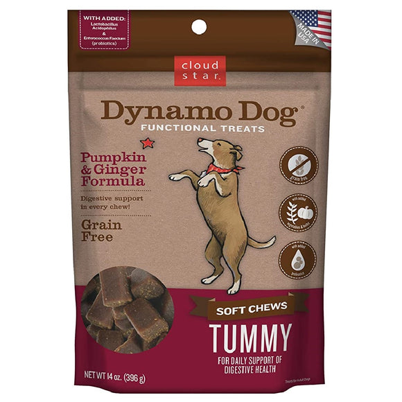 Cloud Star Dynamo Dog Functional Soft Chews Tummy  with Pumpkin & Ginger 396g