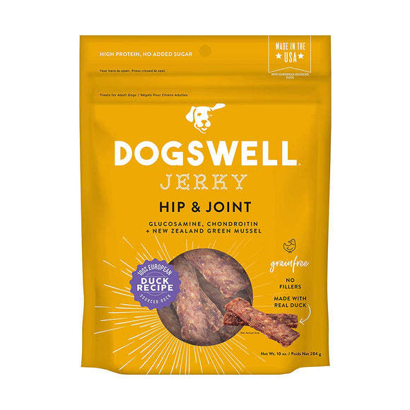Dogswell Dog Treats Hip & Joint Jerky Grain Free Duck 284g