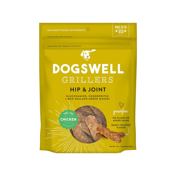 Dogswell Dog Treats Hip & Joint Grillers Grain Free Chicken 340g