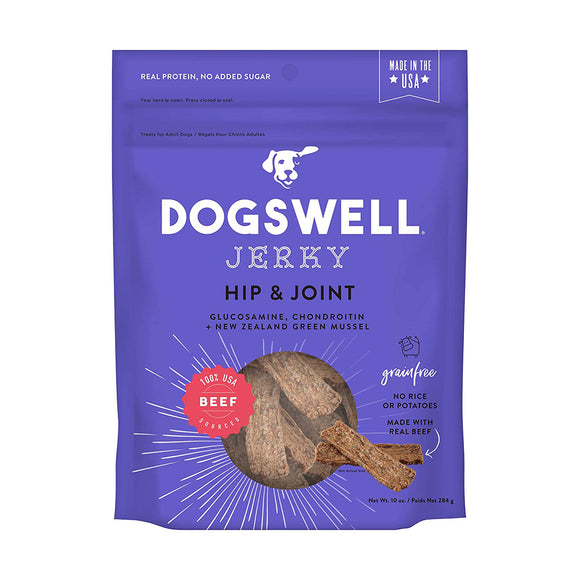 Dogswell Dog Treats Hip & Joint Jerky Grain Free Beef 284g
