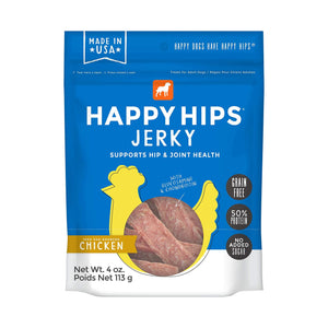 Happy Hips Dog Treats Jerky Grain Free Chicken 4oz