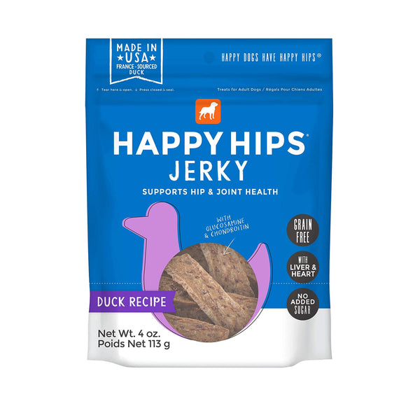 Happy Hips Dog Treats Jerky Grain Free Duck 4oz – Bow & Wow