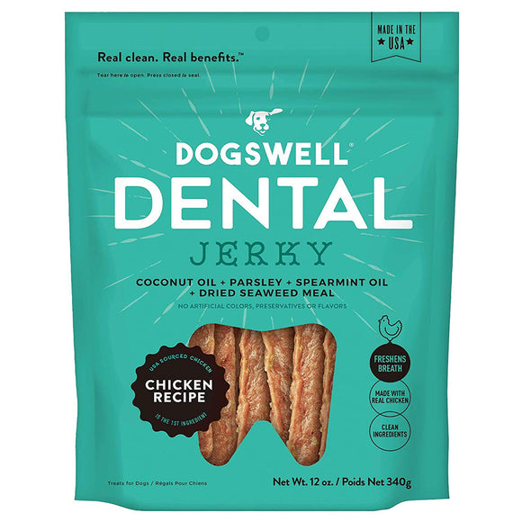 Dogswell Dental Chicken Recipe Jerky Dog Treats 340g