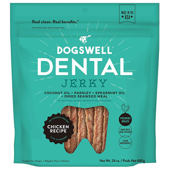 Dogswell Dental Chicken Recipe Jerky Dog Treats 680g
