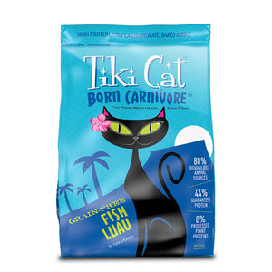 Tiki Cat Born Carnivore Dry Cat Food Fish Luau 2.8 Lbs