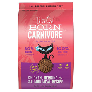 Tiki Cat Born Carnivore Dry Cat Food Chicken, Herring & Salmon 5.6 Lbs