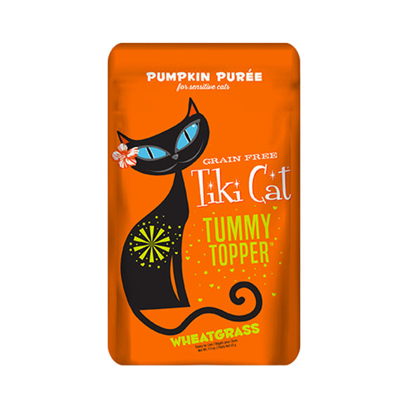 Tiki Cat Tummy Topper Pumpkin Wheatgrass 43g