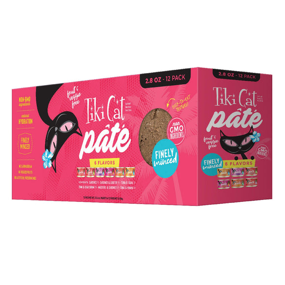 Tiki Cat Canned Cat Food Grill Pate Variety Pack 12/80g