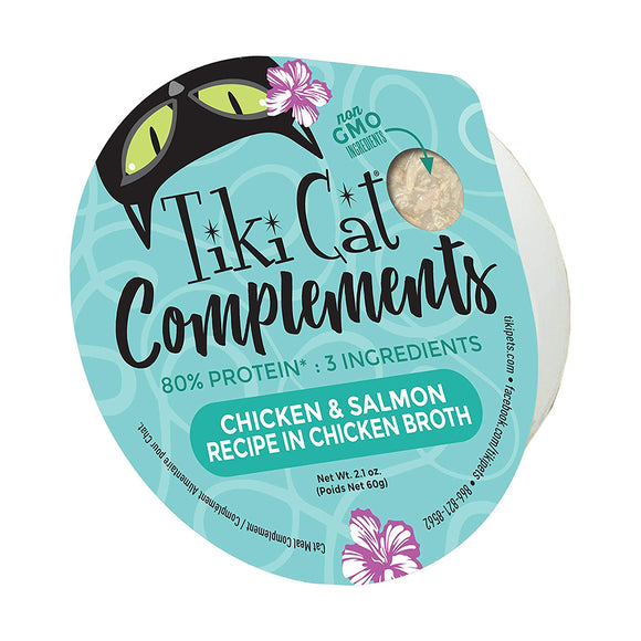 Tiki Cat Complements Cat Treats Toppers Chicken & Salmon 60g