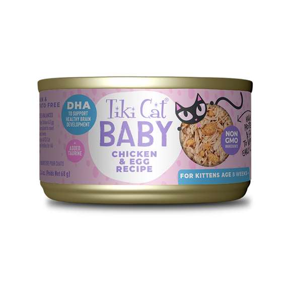 Tiki Cat Cat Canned Food Baby Chicken & Egg In Broth 68g