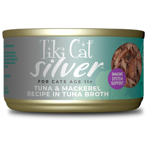 Tiki Cat Cat Canned Food Silver Senior Tuna & Mackerel In Broth 68g