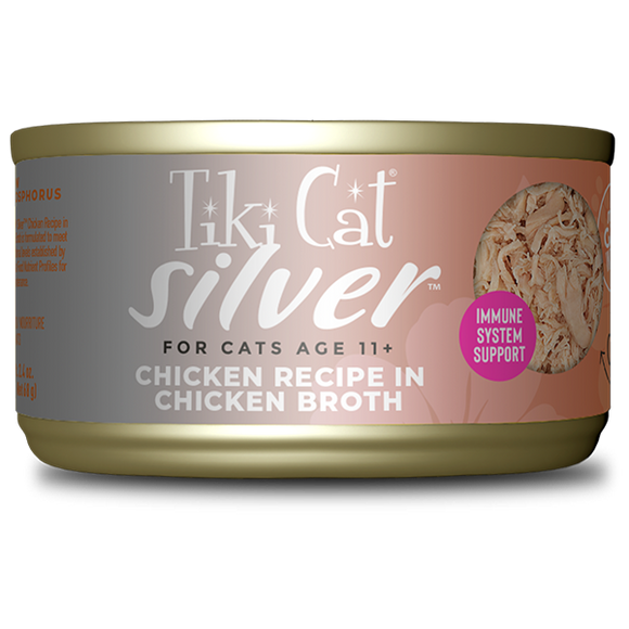 Tiki Cat Cat Canned Food Silver Senior Chicken In Broth 68g