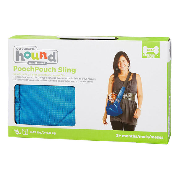 Outward Hound Poochpouch Sling Carrier Blue