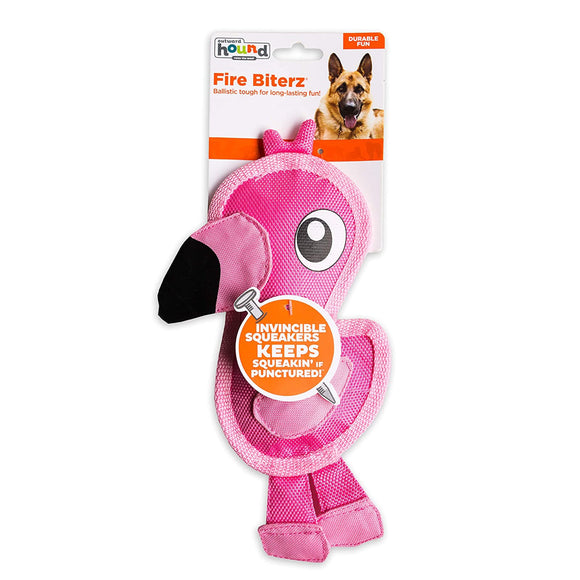 Outward Hound Dog Toy Invincibles Flamingo Small