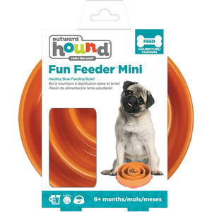 Outward Hound Bowl Fun Feeder Mini Orange