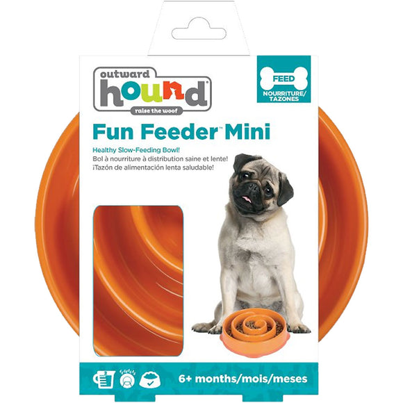 Outward Hound Bowl Fun Feeder Mini Orange