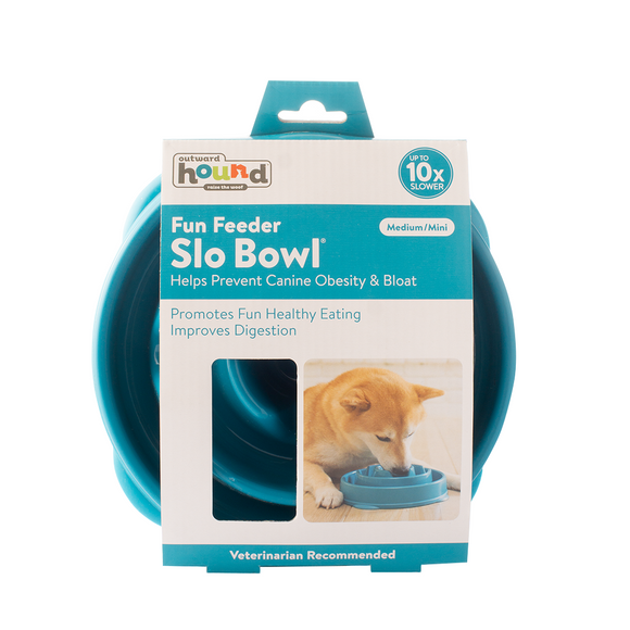 Outward Hound Dog Bowl Fun Feeder Mini Teal