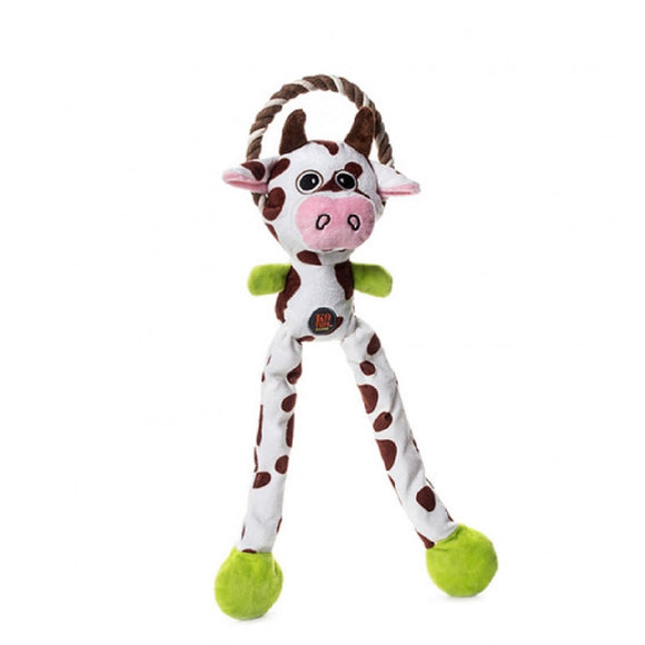 Charming Pet Dog Toy Thunda Tugga Leggy Cow