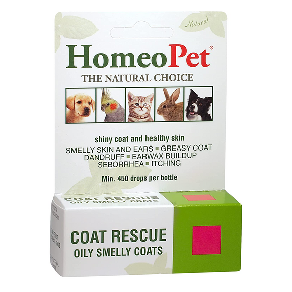 Homeopet Coat Rescue For Oily Smelly Coats 15 ml