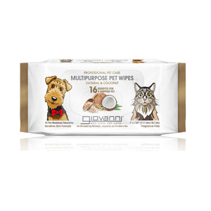 Giovanni Eco Chic Pet Wipes Oatmeal & Coconut 75 Ct