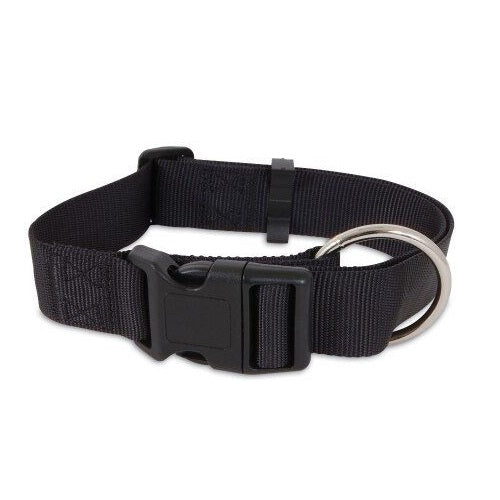 Petmate Dog Collar Standard Adjustable Black Medium