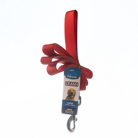 Petmate Dog Leash Standard Red 1 In X 4 Ft