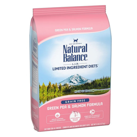 Natural Balance L.I.D. Limited Ingredient Diets Dry Cat Food Green Pea & Salmon Formula 4.54kg