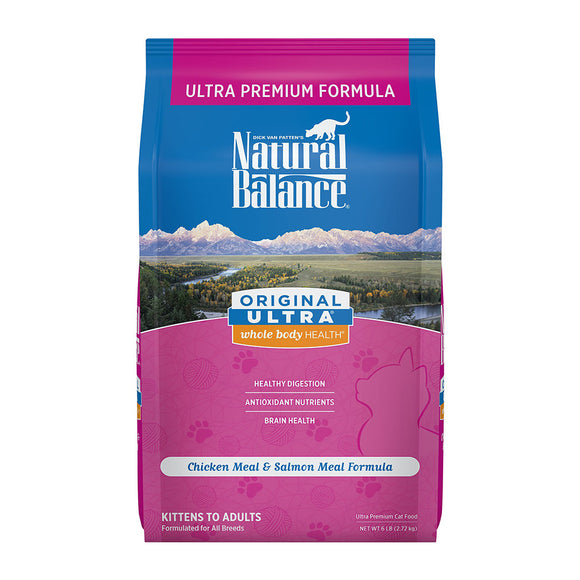Natural Balance Dry Cat Food Ultra Original Chicken and Salmon 6 Lbs