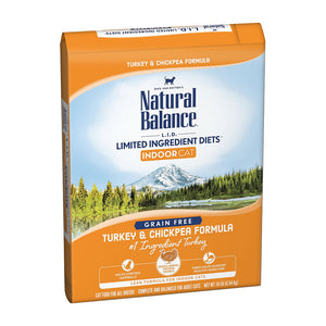 Natural Balance Dry Cat Food L.I.D. Indoor Turkey and Chickpea 4.54kg
