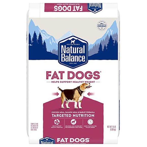 Natural Balance Fat Dogs Low Calorie Dry Dog Formula 15lbs
