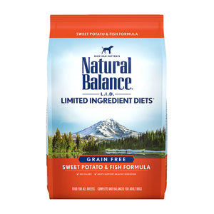 Natural Balance Dry Dog Food L.I.D. Sweet Potato and Fish 13 Lbs