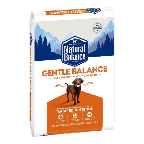 Natural Balance Dry Dog Food Targeted Nutrition Gentle Balance Chicken & Barley 13 lb