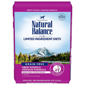 Natural Balance Dry Dog Food LID Sweet Potato & Venison 12 Lbs