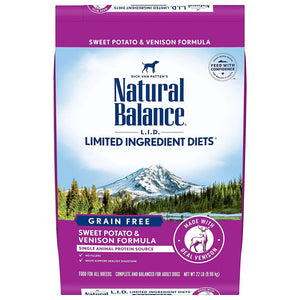 Natural Balance Dry Dog Food LID Sweet Potato & Venison 10kg