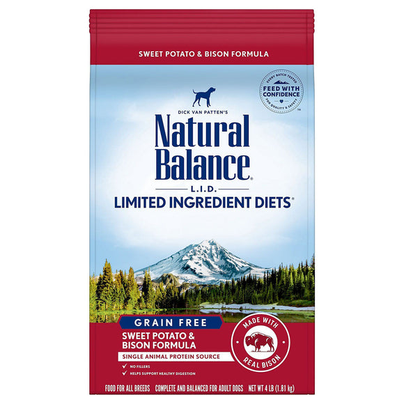 Natural Balance Dry Dog Food Lid Sweet Potato & Bison 1.81kg