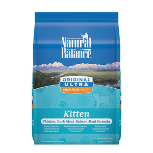 Natural Balance Dry Cat Food Ultra Kitten Chicken Duck and Salmon 2 Lbs