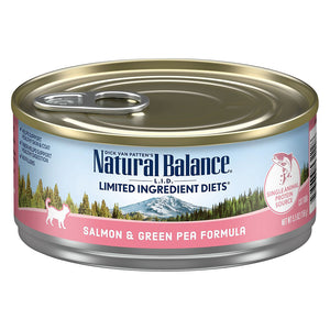 Natural Balance Limited Ingredient Diets Cat Food Salmon & Green Pea Formula 156g