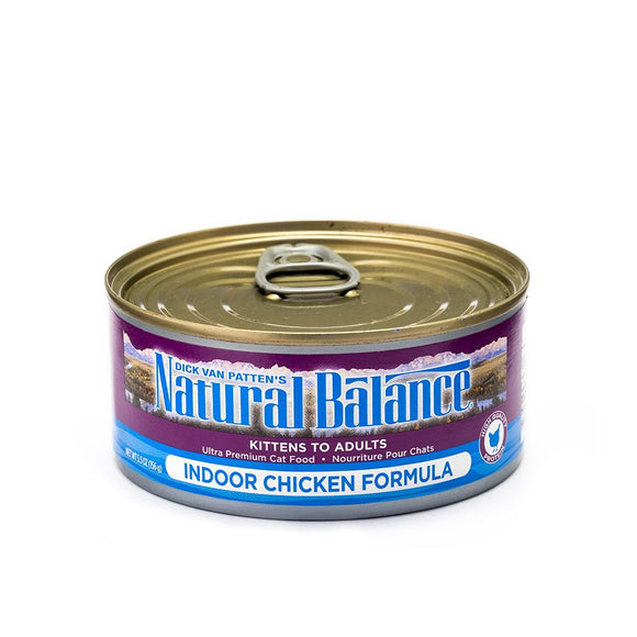 Natural Balance Kittens to Adults Ultra Cat Food Indoor Chicken Formula 5.5 oz