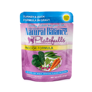 Natural Balance Platefulls Cat Food Indoor Turkey & Duck Formula in Gravy 85g