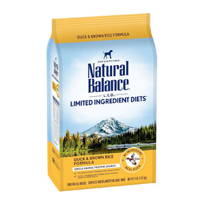 Natural Balance Dry Dog Food LID Duck & Brown Rice 4 Lbs