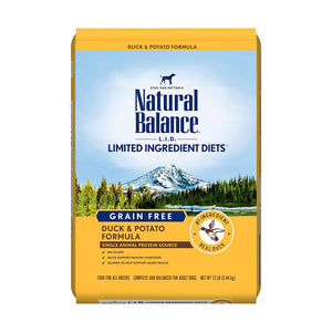 Natural Balance Dog Dry Food Limited Ingredient Diet Duck & Potato 12 Lbs