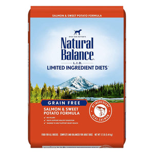 Natural Balance Dog Dry Food Limited Ingredient Diet Salmon & Sweet Potato 12 Lbs