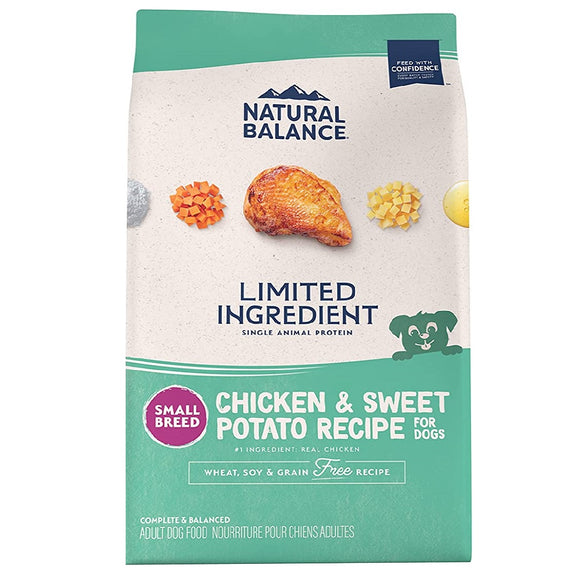 Natural Balance Dry Dog Food Limited Ingredient Diet Small Breed Bites Chicken & Sweet Potato 5.44kg