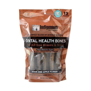 Indigenous Dog Dental Bone Mini Grain Free Duck & Apple 40 Ct