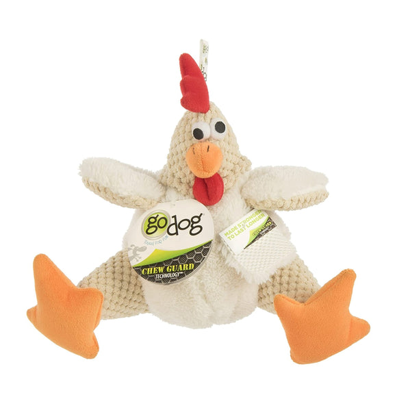 GoDog Toy Chewguard Just For Me Fat Rooster White