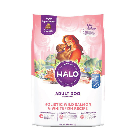 Halo Adult Dog Holistic Wild Salmon & Whitefish Recipe Dry Dog Food 1.81kgs