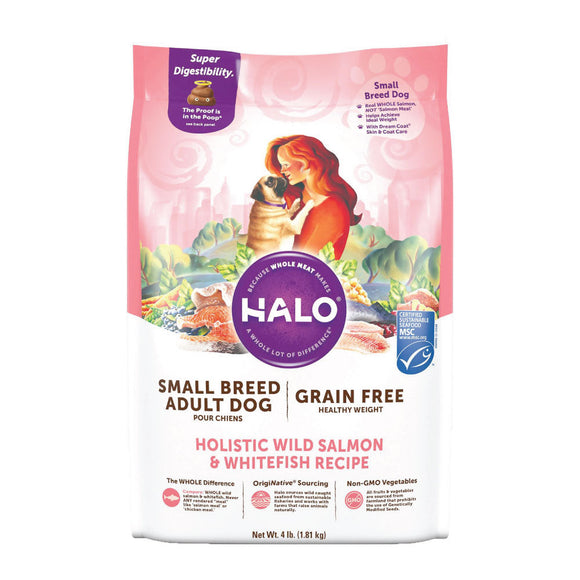 Halo Holistic Healthy Weight Grain Free Wild Salmon & Whitefish Small Breed Adult Dog Food 1.81kg
