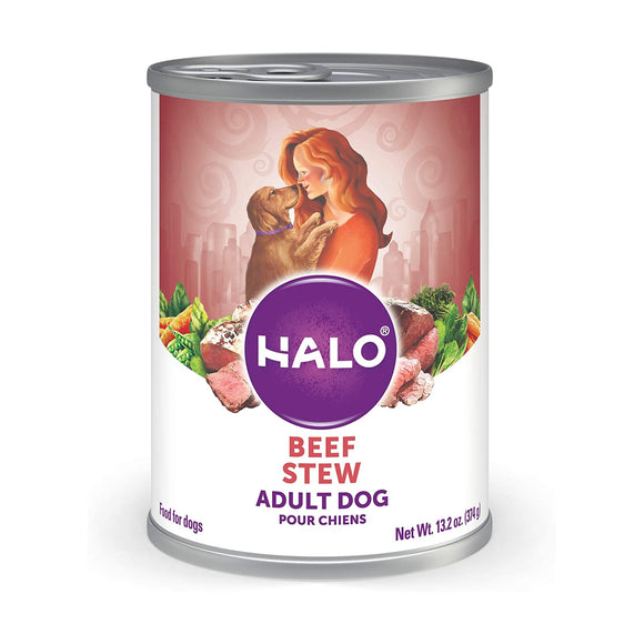 Halo Holistic Beef Stew Canned Dog Food 374g