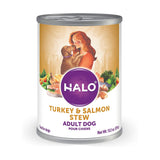 Halo Canned Dog Food Turkey & Salmon Stew 374g