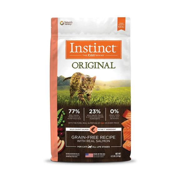 Nature's Variety Instinct Cat Dry Food Original Grain-Free Salmon 4.5 Lb